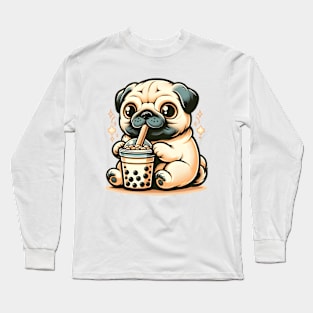 Kawai Cute Pug Long Sleeve T-Shirt